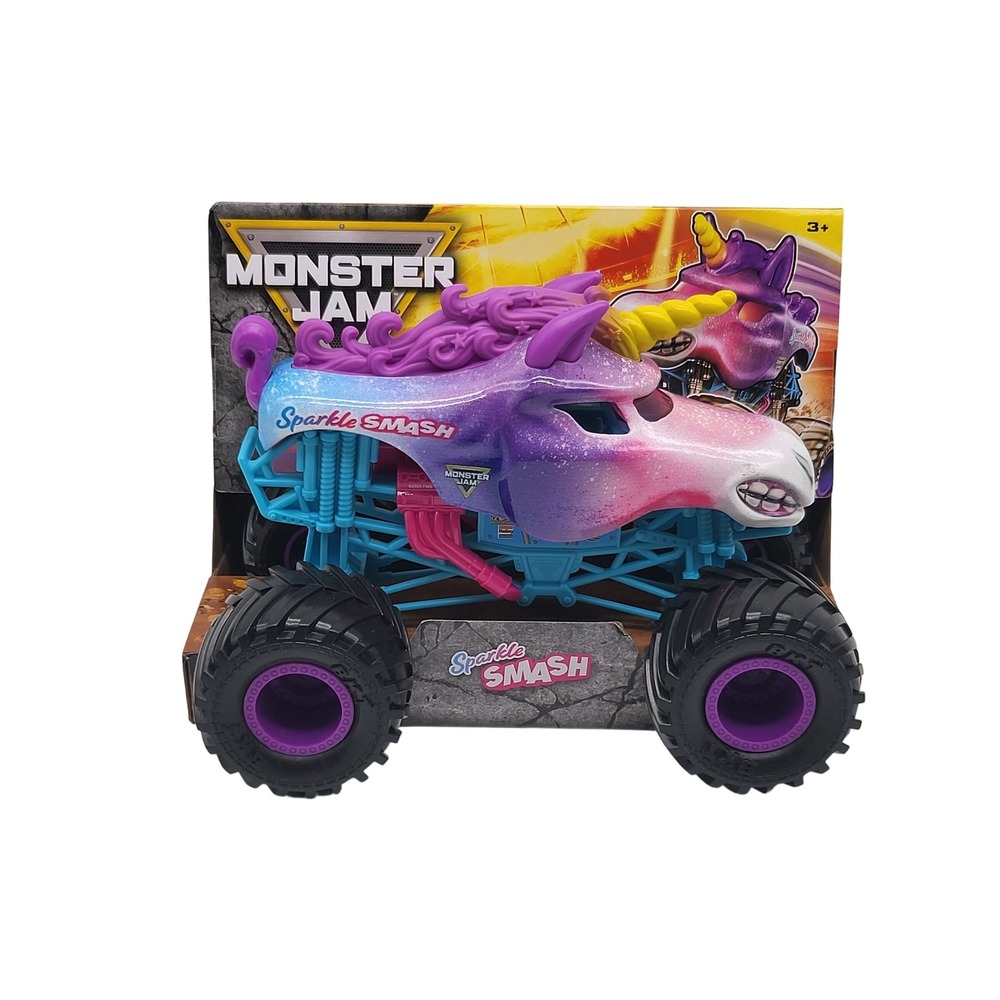 Monster Jam Sparkle Smash 1:24 Diecast Monster Truck Unicorn Series 26 New